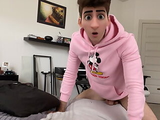 Cartoon Anime Boy Humps Pillow and Masturbates